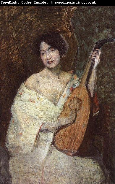 Alden J Weir Lady with a Mandolin